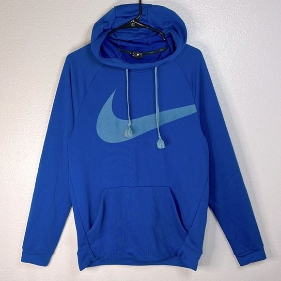 Nike Dri-Fit Blue Hoodie Running Training Sweatshirt Men's Size: S - Picture 1 of 10